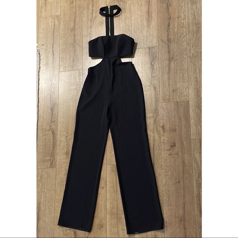 Bebe x naven black choker jumpsuit